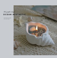 Neueste Design Ocean Atmosphere Neuheit Duft kerzen Souvenir Kreative Muschel schalen Jelly Wax Candle