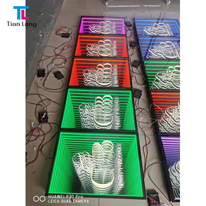 Venta al por mayor de colores LED 3D neón pared <span class=keywords><strong>infinito</strong></span> espejo túnel <span class=keywords><strong>infinito</strong></span> espejo LED <span class=keywords><strong>infinito</strong></span> espejo - Product Image 4
