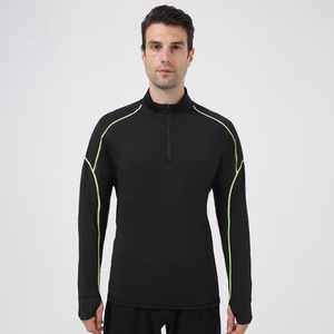 Camicie da uomo a maniche lunghe a maniche lunghe traspiranti ad asciugatura rapida e sottile Anti-rughe da <span class=keywords><strong>palestra</strong></span> attillate e attillate Casual - Product Image 2