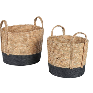 Cesta de Almacenamiento Tejida a Mano, Cesta Plegable <span class=keywords><strong>para</strong></span> <span class=keywords><strong>Ropa</strong></span> y Lavandería, Cesta de Mimbre, Ratán, Pasto Marino, Maceta <span class=keywords><strong>para</strong></span> Jardín, Cesta de Cuerda de Algodón - Product Image 6