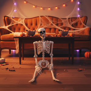 Modelo de Esqueleto Humano Completo Móvil Personalizable de 163 cm, Simulador de Anatomía de PVC para Enseñanza Médica o Decoración de Casa Embrujada de Halloween - Product Image 4