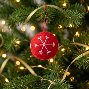 Wholesale Felt <b>Snowflake</b> Ball Ornament Handmade Christmas Tree Hanging <b>Decor</b> Winter Holiday Pendant Gift Set - Product Image 6