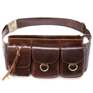 <span class=keywords><strong>Borsa</strong></span> a tracolla da uomo in vera pelle vintage, stile europeo-americano, in pelle bovina pieno fiore, marsupio da cintura per telefono - Product Image 5