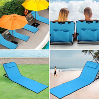 Chaise de piscine de plage à dossier haut Chaise de jardin en métal en aluminium durable et légère avec tissu Oxford pour une utilisation en extérieur