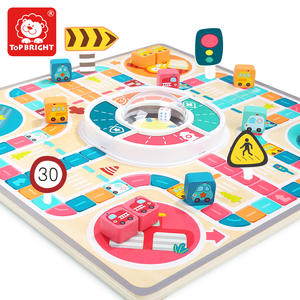 Juego de Mesa de Madera Top Bright Traffic Flying Chess, Educativo para Niños, Juego Interactivo para Padres e Hijos, Diseño Cuadrado para 2 Jugadores - Product Image 2