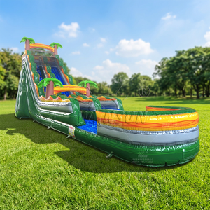 WINSUN Parque Acuático Inflable Grande para Exteriores, Tobogán Acuático con Forma de Palmera - Product Image 1