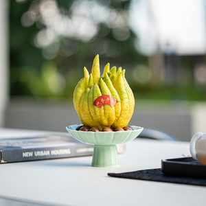 Plato de Cerámica para Frutas con Forma de Flor, Plato de Porcelana Estilo Chino para Té y Aperitivos, Diseño Zen Retro - Product Image 3