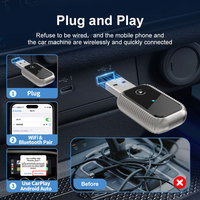 Adaptador Inalámbrico para Auto Xlintek K3, Android Auto CarPlay, Bluetooth 5.4, Puerto USB, Convierte Conectividad Dual por Cable a Inalámbrica, Universal