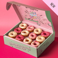 Boîtes à pâtisserie en papier rose de qualité alimentaire, boîtes de luxe pour macarons, pâtisserie, mochi, beignets, emballage avec sacs en papier