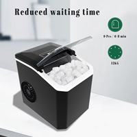 Machine à glaçons électrique domestique haute efficacité pour l'été, capacité de 15 kg/jour, portable, rapide, automatique, avec boîtier en plastique