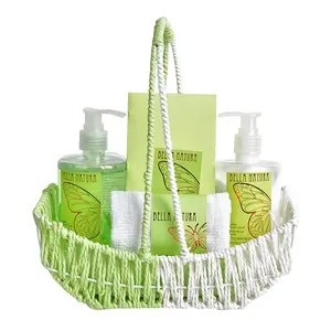 Tanaman Herbal organik alami, Set hadiah perawatan kecantikan kulit aroma, Gel mandi cuci dan Losion