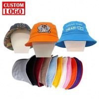 Topi Bucket Anak Warna Solid Katun Unisex Kasual Outdoor Pantai Pelindung Sinar Matahari Bernapas Lembut Nyaman Grosir