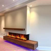 48 İnç 3D Su Buharlı Modern İç Mekan Otel Tipi Opti-Myst Etanol Şömineler