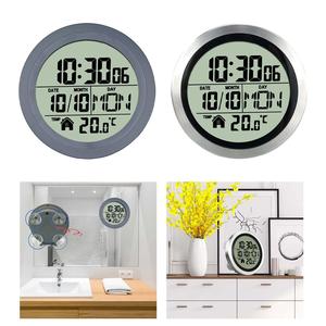 Grande 14.6cm digitale singola parete orologio a ventosa Versatile per bagno sala studio sveglie 10 pollici scatola quadrata - Product Image 3