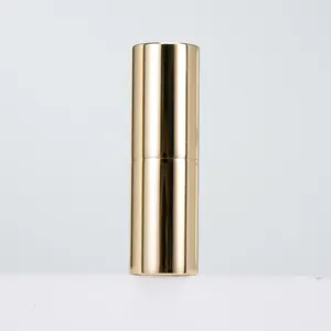 Manufacturer Wholesale Custom Square Aluminum Lip Balm Tube 5g 10g Gold Color Empty Plastic Lipstick Tube Cosmetics Skin Care