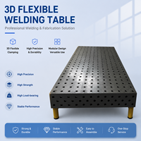 Table de soudage entièrement nitruée 3000x1500, établi de soudage en fonte à positionnement multi-angles