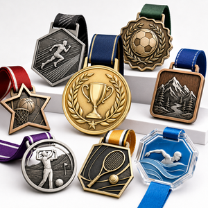 Medalla de Premio de Aleación de Zinc y Hierro con Logotipo Personalizado para Eventos Deportivos, Carreras Benéficas y Competiciones de Equipo - Product Image 1
