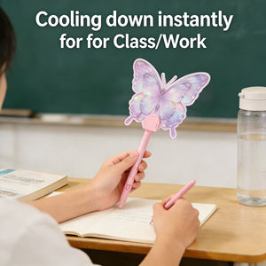 Nouveau stylo bille éventail 2026 avec motif <span class=keywords><strong>papillon</strong></span> rêveur, papeterie créative personnalisable directement du fabricant - Product Image 2