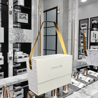 Boîte cadeau personnalisée de luxe avec logo, rigide, magnétique, en matériaux recyclés, blanche, pour vêtements, chaussettes, sous-vêtements, chaussures, emballage d'expédition