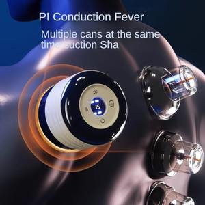 كوب ذكي لكشط الجسم بالضوء الأحمر والعلاج بالتسخين كوب زجاجي ذكي بالشفط 12 مستوى USB قابل لإعادة الشحن 4 - Product Image 2