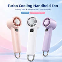 Ventilateur de poche rechargeable avec plaque de refroidissement semi-conductrice, contrôle de vitesse à 100 niveaux et crochet