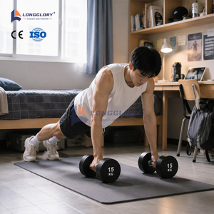 Ensemble d'haltères de haute qualité, gain de place, entraînement avec poids libre, haltères portables, haltères ronds pour la salle de sport du dortoir - Product Image 4