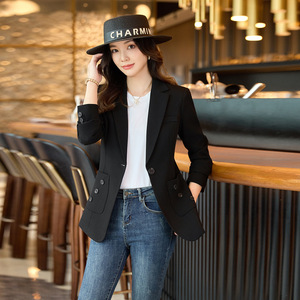 Women's Blazer White Solid Color Worsted Anti-Wrinkle Casual Commuter Style - Product Image 4