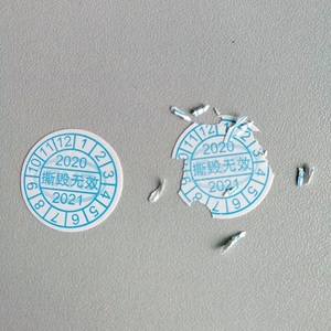 Tùy Chỉnh An Ninh Eggshell Vinyl Destructible Giấy Sticker Die Cut Shape Logo Thiết Kế Nhãn Mong Manh - Product Image 6