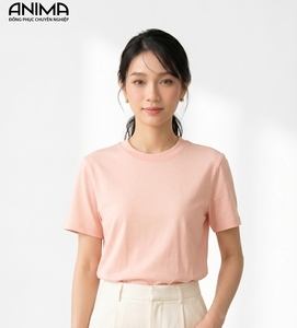Camisetas Personalizables de Manga Corta para Mujer, 100% Algodón Suave, Corte Ajustado, Estilo Coreano, Primavera 2026 - Product Image 1