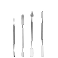 Juego de Espátulas Dentales Portátiles de Acero Inoxidable de 4 Piezas de Doble Cara
