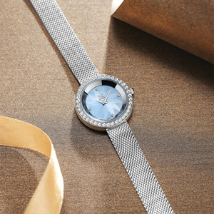 <span class=keywords><strong>Montre</strong></span> à quartz élégante pour <span class=keywords><strong>femme</strong></span> en maille ornée de strass, <span class=keywords><strong>montre</strong></span>-bracelet étanche en or rose haut de gamme pour <span class=keywords><strong>femme</strong></span>, vente en gros - Product Image 4