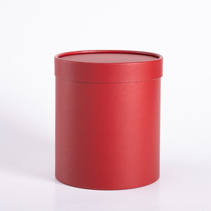 Atacado Caixa De Arranjo De Flor De Cor Sólida Cilindro Redondo Único Grande Caixa De Flor Vermelha para Embalagem De Flores - Product Image 6