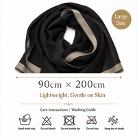Écharpe Châle en Cachemire Doux pour l'Hiver, Voyage, Affaires, Cérémonie, Cadeau, Collection de Marques de Boutiques, Vente en Gros