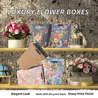 Boîtes à fleurs en papier d'art de luxe de haute qualité avec des matériaux recyclés pour l'arrangement de bouquets et l'emballage de cadeaux Impression offset