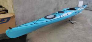 Kayak de voyage en plastique rotomoulé LLDPE de 17,6 pieds pour 1 personne, idéal pour la navigation en mer, le surf et le canoë à pédales - Product Image 5