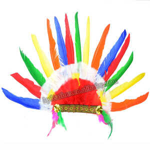 Coiffe de chef indien pour cosplay, accessoire de fête pour enfants et adultes, costume de Noël et de carnaval avec plumes, <span class=keywords><strong>prix</strong></span> d'usine, fournitures et accessoires - Product Image 3