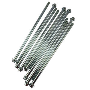 Traitement anti-rouille M8*235 Vis longues à face à bride en acier au carbone galvanisé pour la connexion des arbres de générateur - Product Image 2