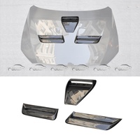 OLOTDI Mitsubishi Lancer EVO X 10th Evolution 2008-2009 Cubierta de Ventilación Delantera Estilo H2 de Fibra de Carbono Nueva en Negro Carbón