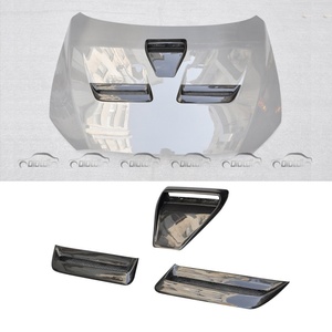 สำหรับมิตซูบิชิ แลนเซอร์ อีโว เอ็กซ์ รุ่นที่ 10 ปี 2008-2009 ฝาครอบช่องระบายอากาศฝากระโปรงหน้าคาร์บอนไฟเบอร์ รุ่น H2 สไตล์ 1 ชุด/3 ชิ้น - Product Image 2