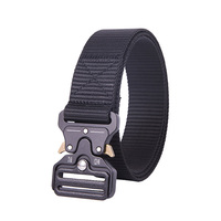 Sabuk nilon gesper ular, sabuk seragam olahraga luar ruangan, laki-laki, gesper ular nilon 3.8cm, berburu, Hiking, sabuk nilon pria