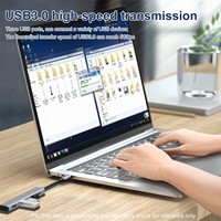 5 en 1 USB C Hub Multiport Adaptateur 4K HDMI USB 3.0 pour iPad Macbook Pro/Air Xiaomi Notebook Logo Personnalisé Impression Stock Disponible