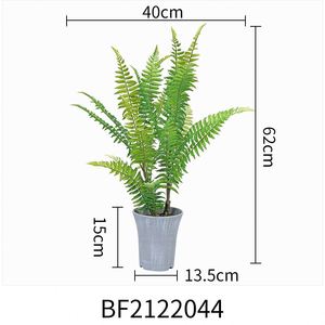 Fougère Artificielle Grande <span class=keywords><strong>en</strong></span> <span class=keywords><strong>Pot</strong></span> <span class=keywords><strong>en</strong></span> Plastique pour Décoration Intérieure et Extérieure, Feuilles Réalistes, Couleur Verte, Écologique, Toucher Naturel - Product Image 1