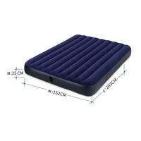 INTEX Tragbares leichtes Luftbett-Set mit Handpumpe und Kissen Aufblasbare Matratze Outdoor Camping Wohn möbel Verwendung