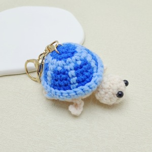 Crochet Tortue Charme En Peluche Porte-clés À La Main Mini Mignon Tortue <span class=keywords><strong>Laine</strong></span> Tricoté Tissé Océan Animal Sac Pendentif Accessoires Cadeau - Product Image 5