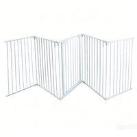 Barrière pliante en métal, clôture de sécurité pour animaux de compagnie, portail en acier réglable et rétractable pour balcon et escalier intérieur, design robuste