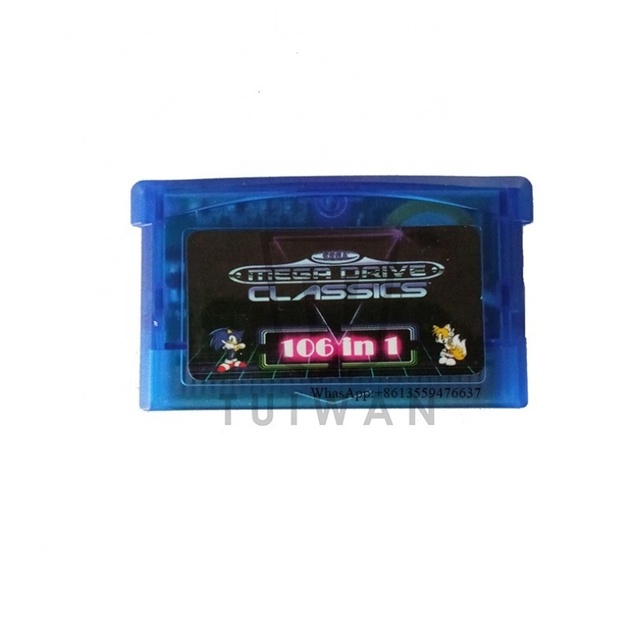MD 106 in 1 MEGR DRIVE CLASSICS Game Cartridge ABS Material Plastic Box Packaging for Master System and for
