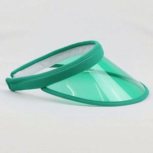 High Quality Transparent PVC Plastic <b>Sunscreen</b> Sunshade Hat UV Protection Head Cap Hair Clip Empty Cap Visor for Riding - Product Image 4