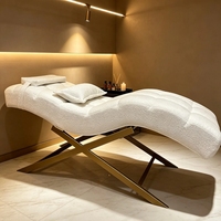 Ensemble lit et chaise pour pose de cils, structure robuste, rembourrage haute densité, pour technicienne professionnelle en pose de cils, salon de beauté et spa