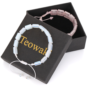 สร้อยข้อมือหินธรรมชาติ TeoWaki แบบมีร่อง พร้อมสายต่อขยาย สำหรับทุกเพศ สามารถซ้อนกันได้ ช่วยลดความวิตกกังวล เสริมพลังบำบัด ดึงดูดความมั่งคั่งและความร่ำ<span class=keywords><strong>รวย</strong></span> - Product Image 3