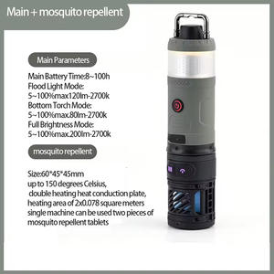 Ventilateur anti-moustiques, lampe torche audio, éclairage focalisé, lampe de camping multifonctionnelle, batterie 5000AH - Product Image 6